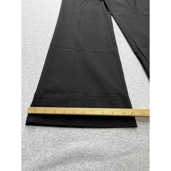 Chico's‎ Pants Womens 12R Black Wide Leg Crop Fly Front Double Stitch 2R Dressy - Picture 8 of 14